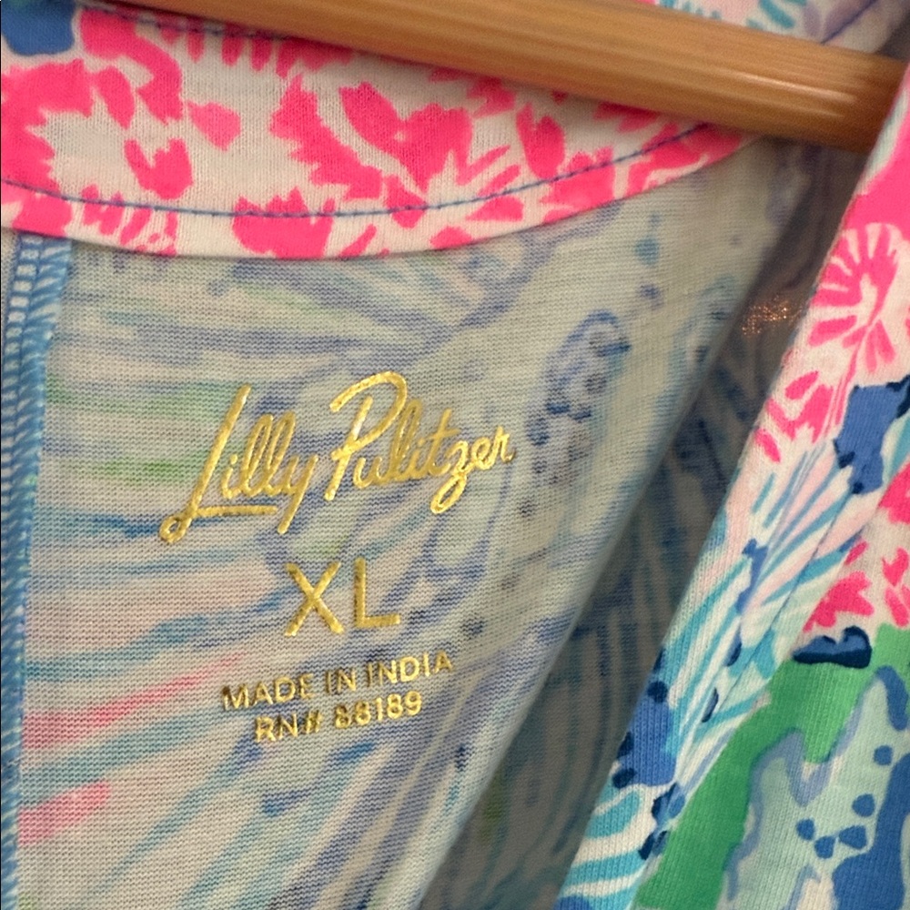 Lilly Pulitzer Women's Vibrant Floral Tank Top - Blue and Pink - Picture 3 of 4